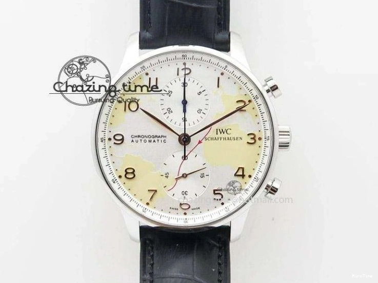 MIROTIME 0116 Portuguese Tourbillon IW5046 RG ZF Best Edition Gray Dial on Black Leather Strap SmoothTexture 7142